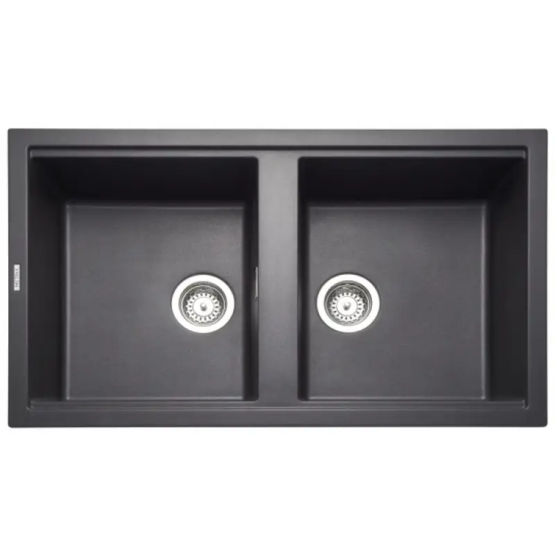 BLACK GRANITO SINK 2 BOWL MOD.KIN20BL