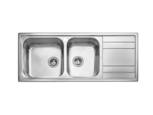 MEX SINK 2 BOWLS 1 DRAINBOARD Mod.BIX3-LB (S/S)