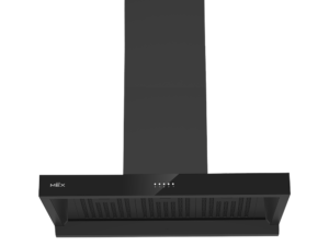 T-SHAPE WALL MOUNTING HOOD IN BLACK 90 CM. MOD.K632BFB90