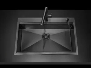 MEX GREY METAL COLOR INSET SINK AISI 304 STAINLESS STEEL MOD.ST821GM